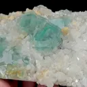 Natural Green Cubic Fluorite, Dolomite, Calcite, and Quartz, Mineral Specimen:Yaogangxian,Hunan (190*100*50MM) - image 3