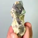 Natural Green Cubic Fluorite & Mica,Mineral Specimen:Inner Mongolia,China (30*60*25mm) - image 2