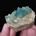 Natural Green Cubic Fluorite, Mineral Specimen: Inner Mongolia,China (40*45*30MM) - image 3