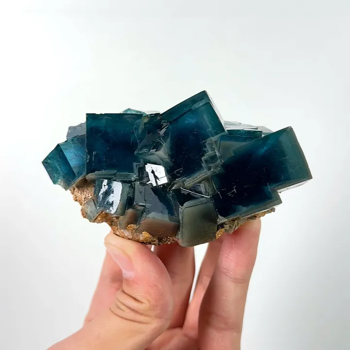 Natural Green Cubic Fluorite, Mineral Specimen: Inner Mongolia,China (95*50*40MM) image