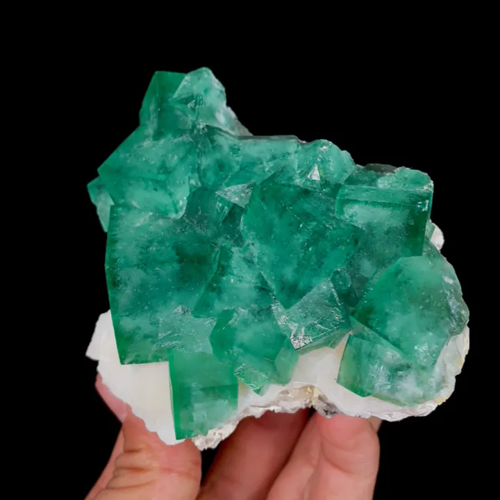 Natural Green Cubic Fluorite, Mineral Specimen: Madagascar (100*70*45MM) - image 4