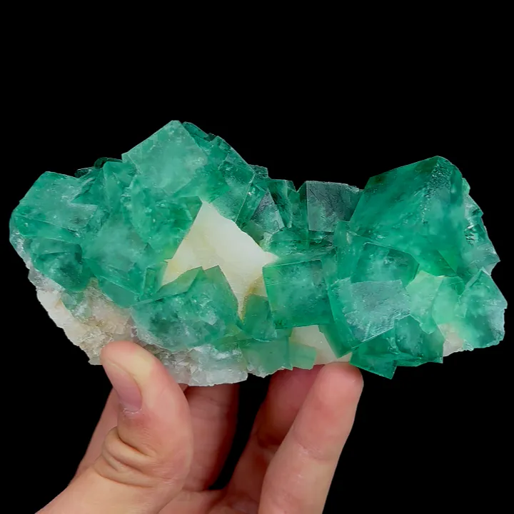 Natural Green Cubic Fluorite, Mineral Specimen: Madagascar (120*55*50MM) - image 3
