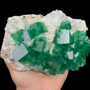 Natural Green Cubic Fluorite, Mineral Specimen: Madagascar (145*100*40MM) - image 3