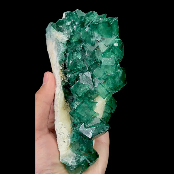 Natural Green Cubic Fluorite, Mineral Specimen: Madagascar (160*90*85MM) - image 4