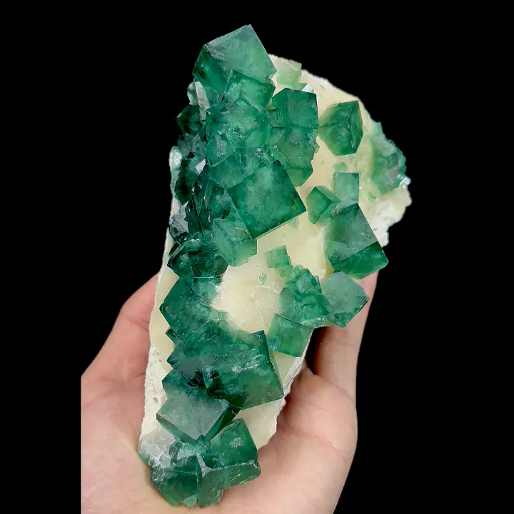 Natural Green Cubic Fluorite, Mineral Specimen: Madagascar (160*90*85MM) - image 5