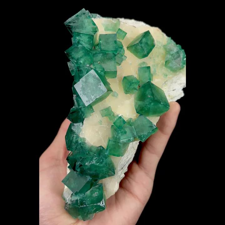 Natural Green Cubic Fluorite, Mineral Specimen: Madagascar (160*90*85MM) - image 3