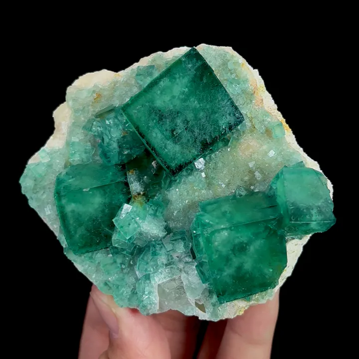 Natural Green Cubic Fluorite, Mineral Specimen: Madagascar (75*85*35MM) - image 3