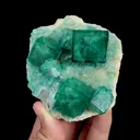 Natural Green Cubic Fluorite, Mineral Specimen: Madagascar (75*85*35MM) - image 1