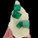 Natural Green Cubic Fluorite, Mineral Specimen: Madagascar (90*50*25MM) - image 2