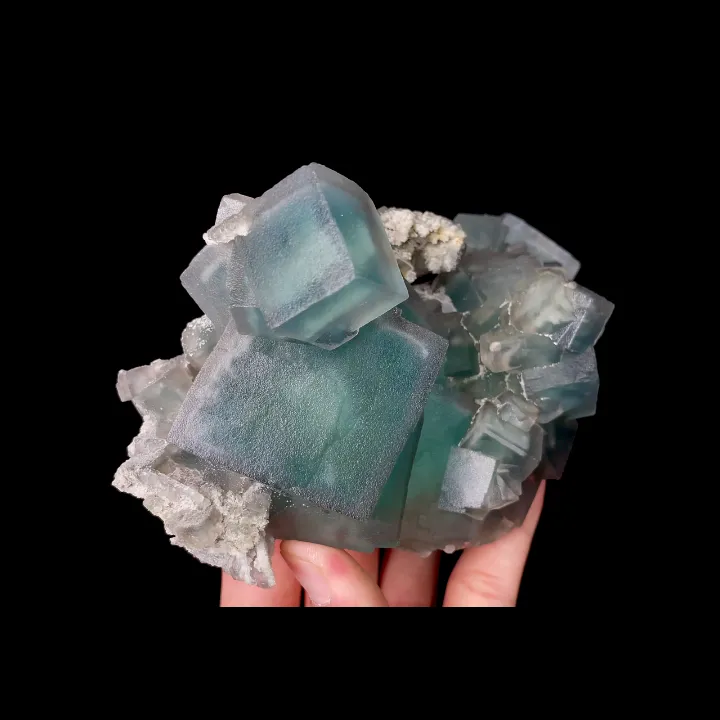 Natural Green Cubic Fluorite, Mineral Specimen: Xianghualing,Hunan (145*85*75MM) image