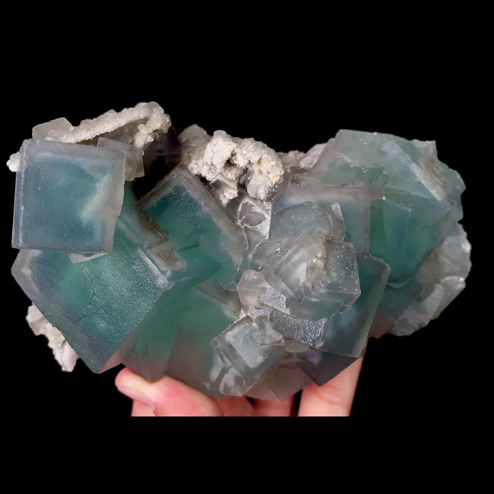 Natural Green Cubic Fluorite, Mineral Specimen: Xianghualing,Hunan (145*85*75MM) - image 6