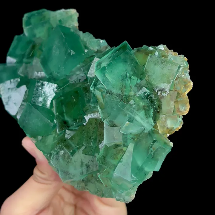 Natural Green Cubic Fluorite, Mineral Specimen: Xianghualing,Hunan (170*95*35MM) - image 4