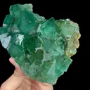 Natural Green Cubic Fluorite, Mineral Specimen: Xianghualing,Hunan (170*95*35MM) - image 4