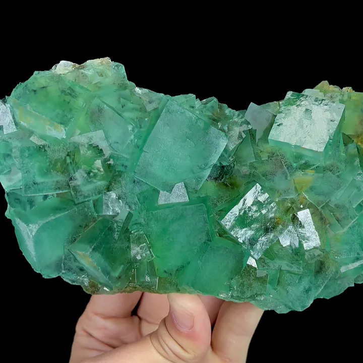 Natural Green Cubic Fluorite, Mineral Specimen: Xianghualing,Hunan (170*95*35MM) - image 2