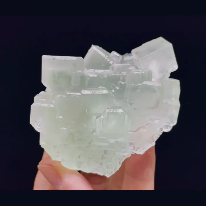 Natural Green Cubic Fluorite, Mineral Specimen: Xianghualing,Hunan (60*55*45MM) - image 4