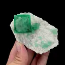 Natural Green Cubic Fluorite Mineral Specimen,High Quality Specimen,MADAGASCAR(80*50*35mm) - image 5