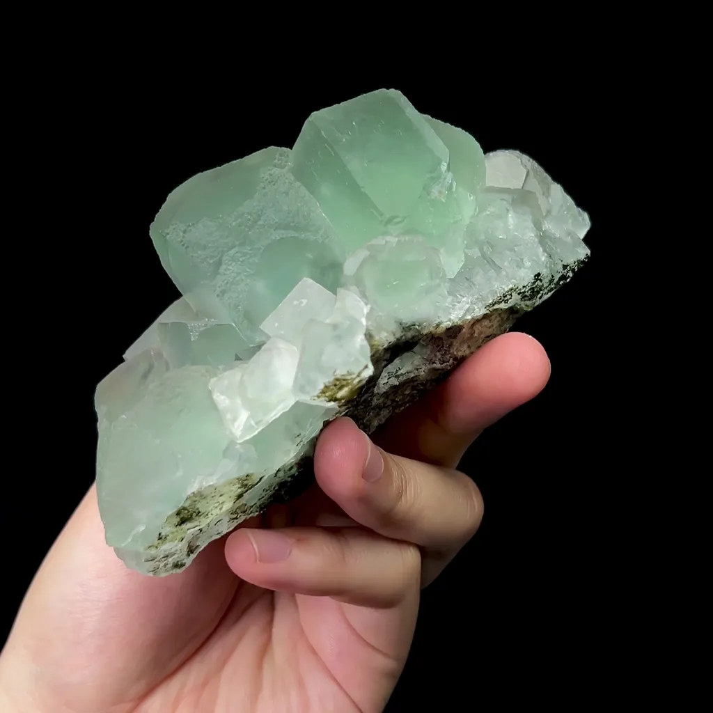 Natural Green Cubic Fluorite Mineral Specimen,High Quality Specimen,XIANGHUALING,HUNAN,CHINA(120*75*55mm) - image 5