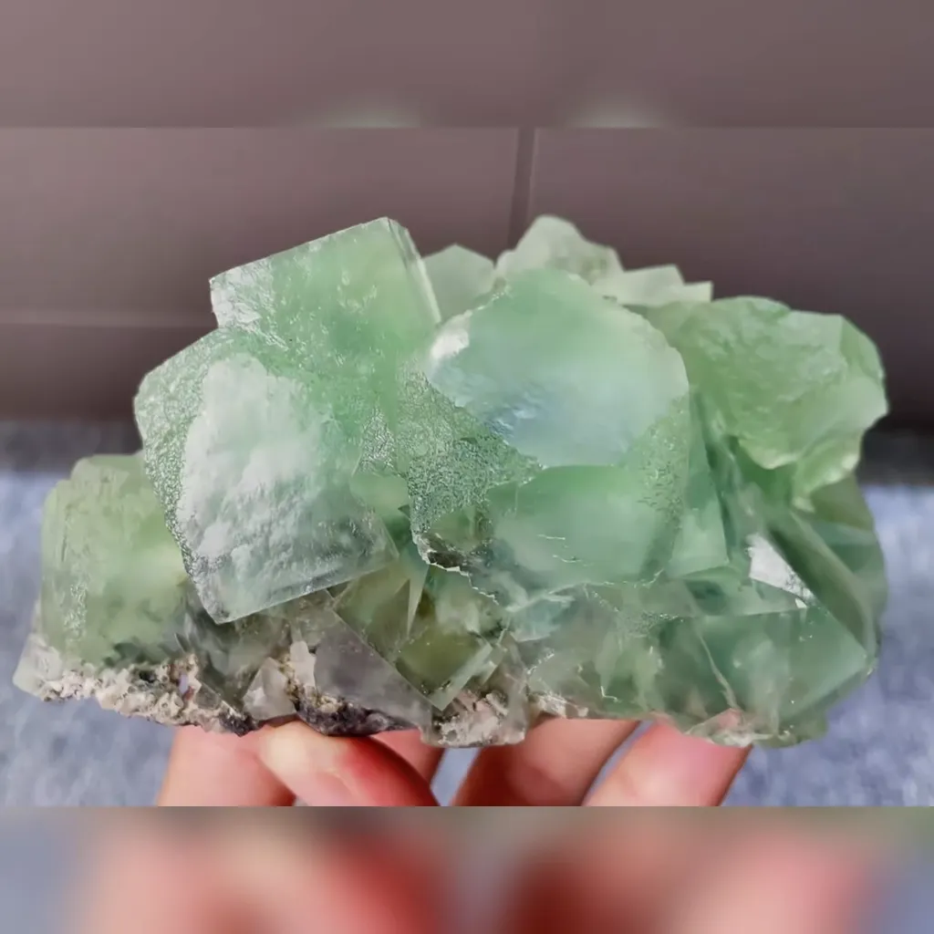 Natural Green Cubic Fluorite Mineral Specimen,High Quality Specimen,XIANGHUALING,HUNAN,CHINA(120*75*55mm) - image 2