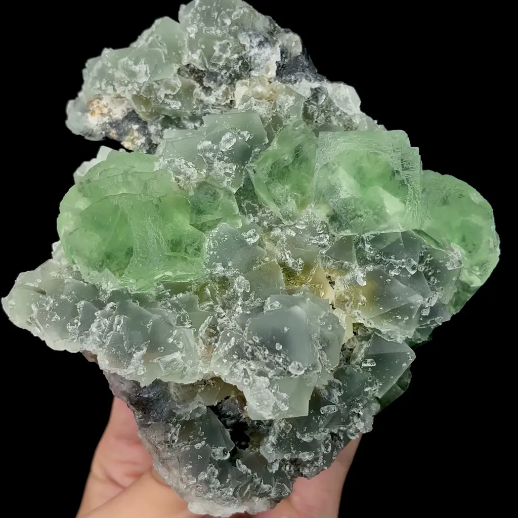 Natural Green Cubic Fluorite Mineral Specimen,High Quality Specimen,XIANGHUALING,HUNAN,CHINA(123*106*63mm) - image 4
