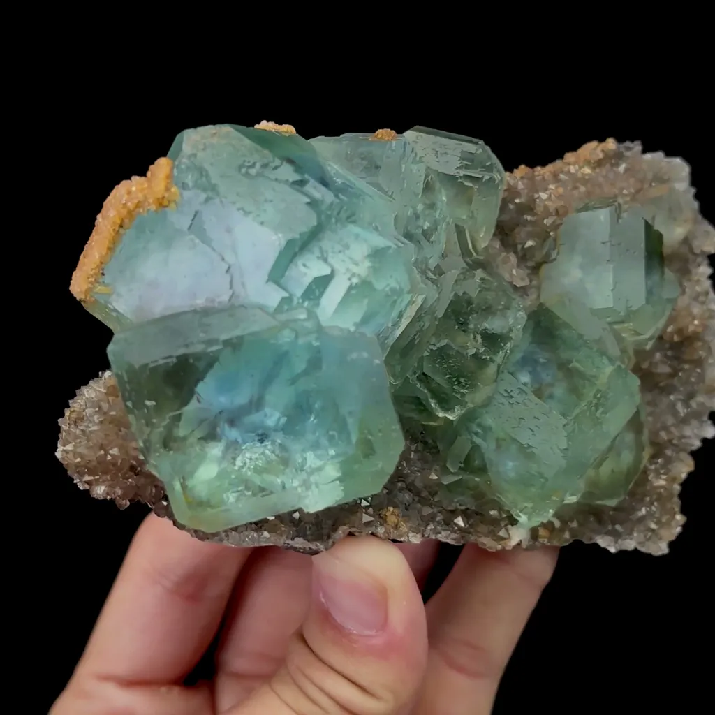 Natural Green Cubic Fluorite Mineral Specimen,High Quality Specimen,XIANGHUALING,HUNAN,CHINA(125*75*50mm) image