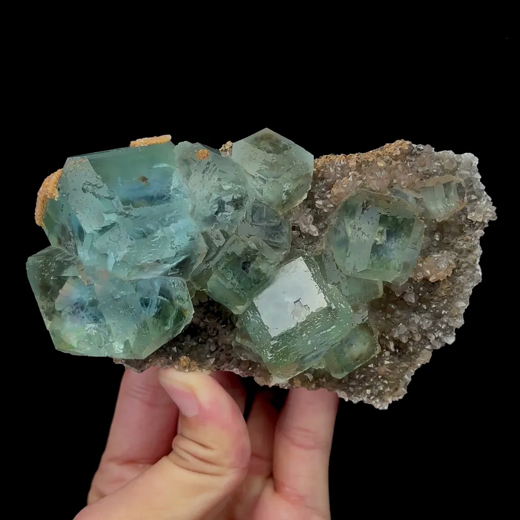 Natural Green Cubic Fluorite Mineral Specimen,High Quality Specimen,XIANGHUALING,HUNAN,CHINA(125*75*50mm) - image 4