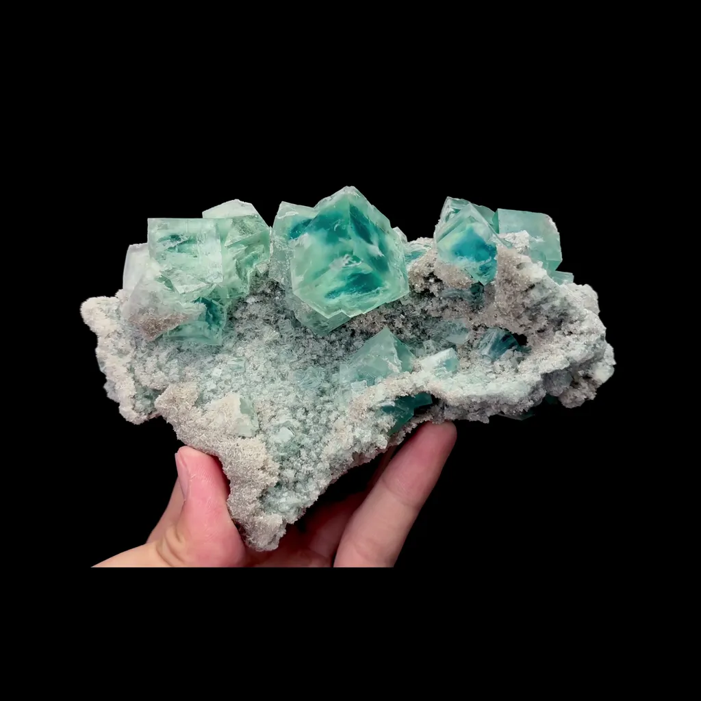 Natural Green Cubic Fluorite Mineral Specimen,High Quality Specimen,XIANGHUALING,HUNAN,CHINA(154*97*60mm) - image 4