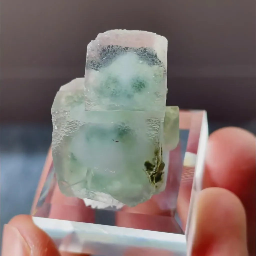 Natural Green Cubic Fluorite Mineral Specimen,High Quality Specimen,XIANGHUALING,HUNAN,CHINA(20*25*15mm) - image 5