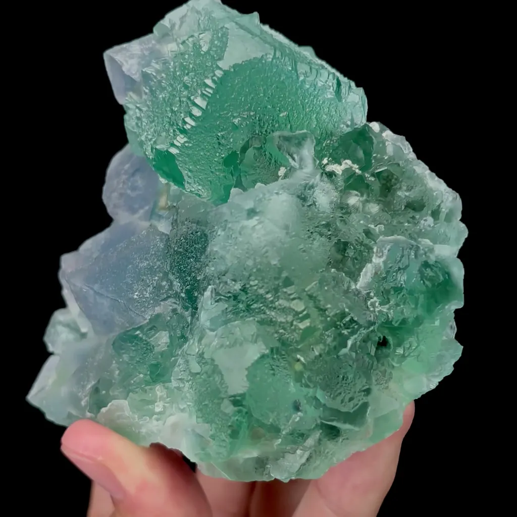 Natural Green Cubic Fluorite Mineral Specimen,High Quality Specimen,ZHEJIANG,CHINA(94*92*47mm) - image 3