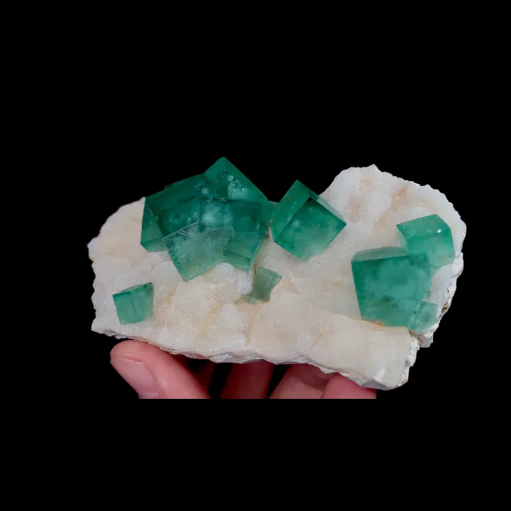 Natural Green Cubic Fluorite, Mineral Specimen:Madagascar (100*55*35MM) image