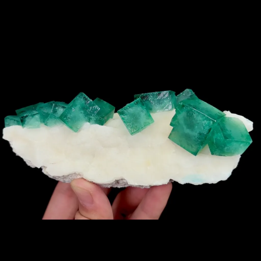 Natural Green Cubic Fluorite, Mineral Specimen:Madagascar (140*55*50MM) image