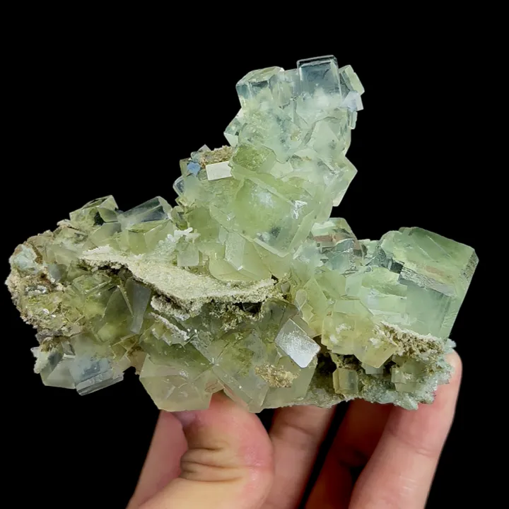 Natural Green Cubic Fluorite, Mineral Specimen:Xianghualing,Hunan (100*80*45MM) - image 3