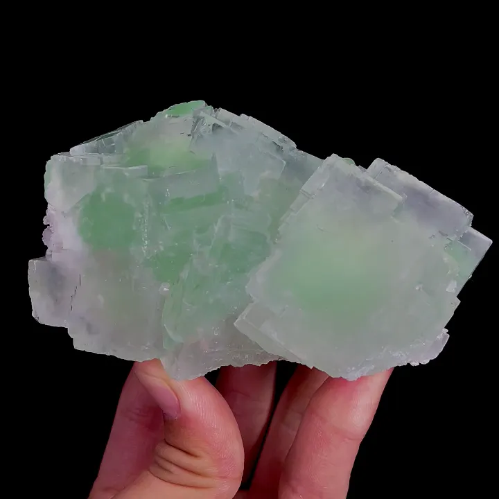 Natural Green Cubic Fluorite, Mineral Specimen:Xianghualing,Hunan (105*70*55MM) image
