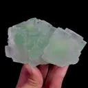 Natural Green Cubic Fluorite, Mineral Specimen:Xianghualing,Hunan (105*70*55MM) - image 1