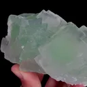 Natural Green Cubic Fluorite, Mineral Specimen:Xianghualing,Hunan (105*70*55MM) - image 3
