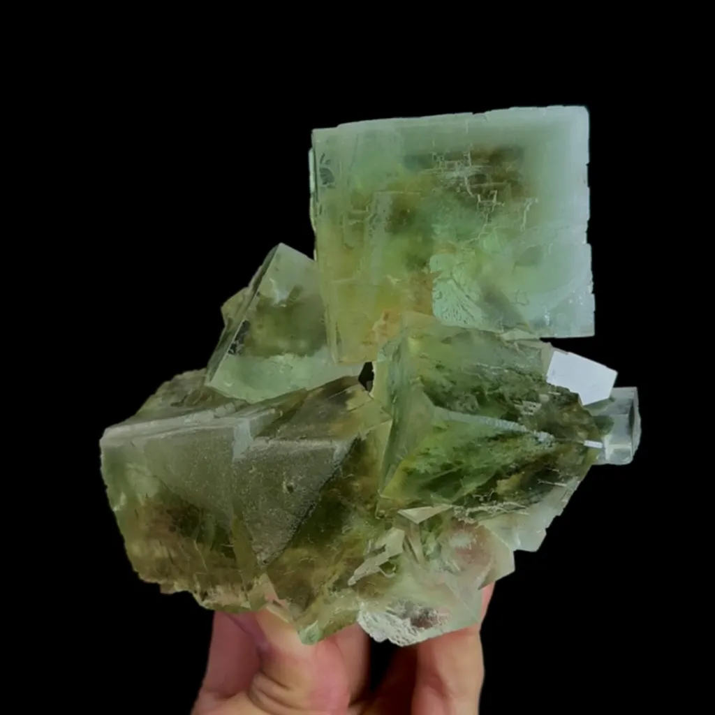 Natural Green Cubic Fluorite, Mineral Specimen:Xianghualing,Hunan (115*115*40MM) - image 6