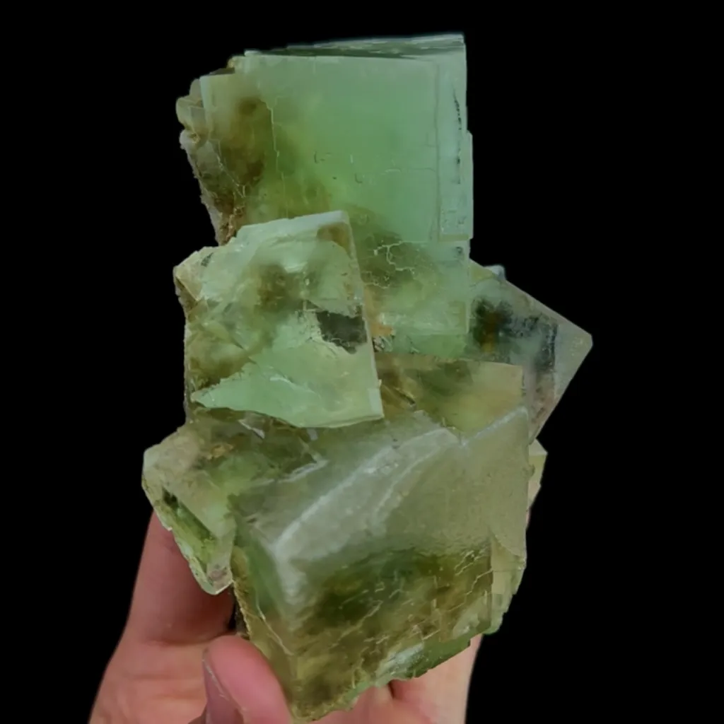 Natural Green Cubic Fluorite, Mineral Specimen:Xianghualing,Hunan (115*115*40MM) - image 4