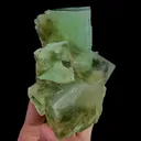 Natural Green Cubic Fluorite, Mineral Specimen:Xianghualing,Hunan (115*115*40MM) - image 4
