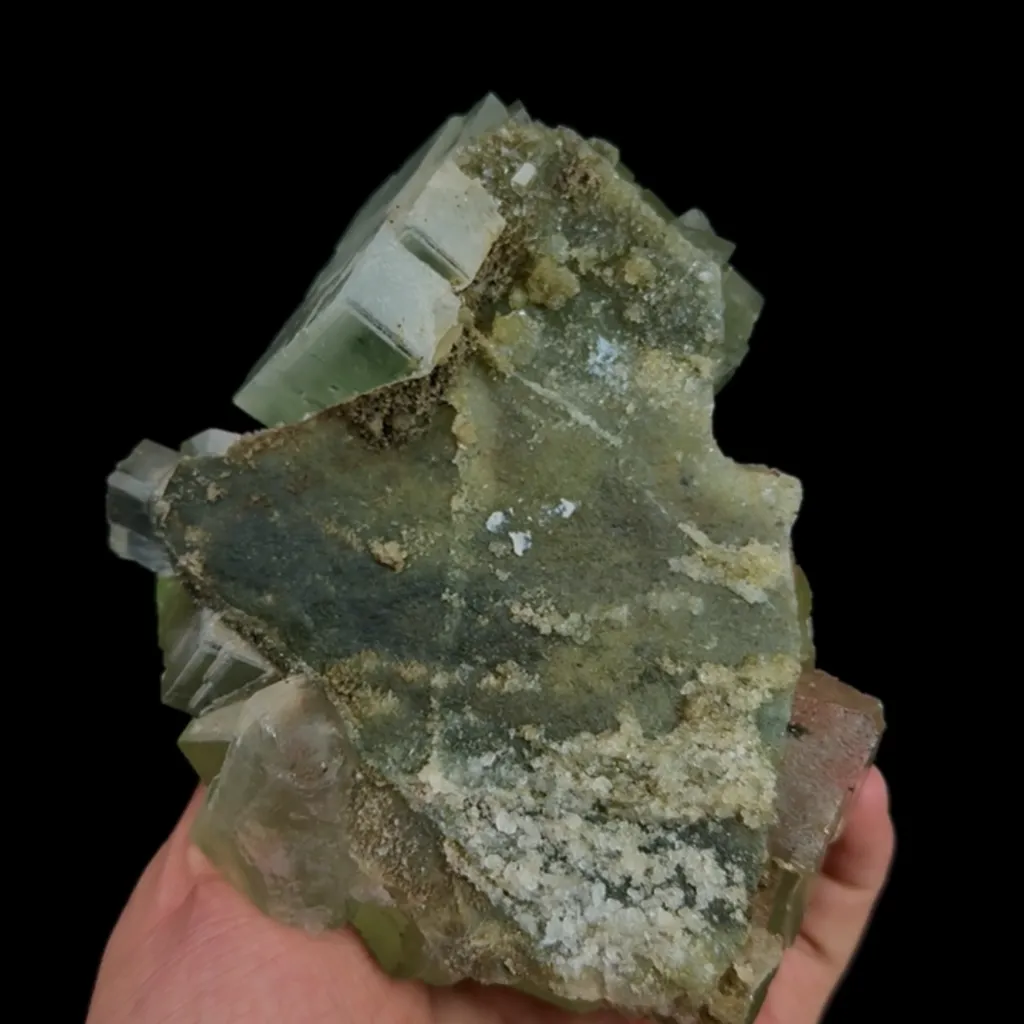 Natural Green Cubic Fluorite, Mineral Specimen:Xianghualing,Hunan (115*115*40MM) - image 5