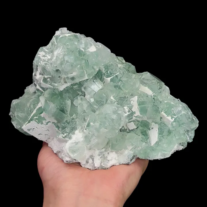 Natural Green Cubic Fluorite, Mineral Specimen:Xianghualing,Hunan (160*110*60MM) image