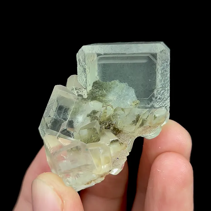 Natural Green Cubic Fluorite, Mineral Specimen:Xianghualing,Hunan (35*40*40MM) image