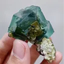 Natural Green Cubic Fluorite, Mineral Specimen:Xianghualing,Hunan (45*55*30mm) - image 2