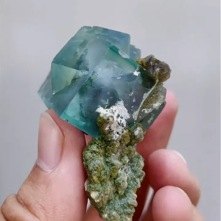 Natural Green Cubic Fluorite, Mineral Specimen:Xianghualing,Hunan (45*55*30mm) - image 4