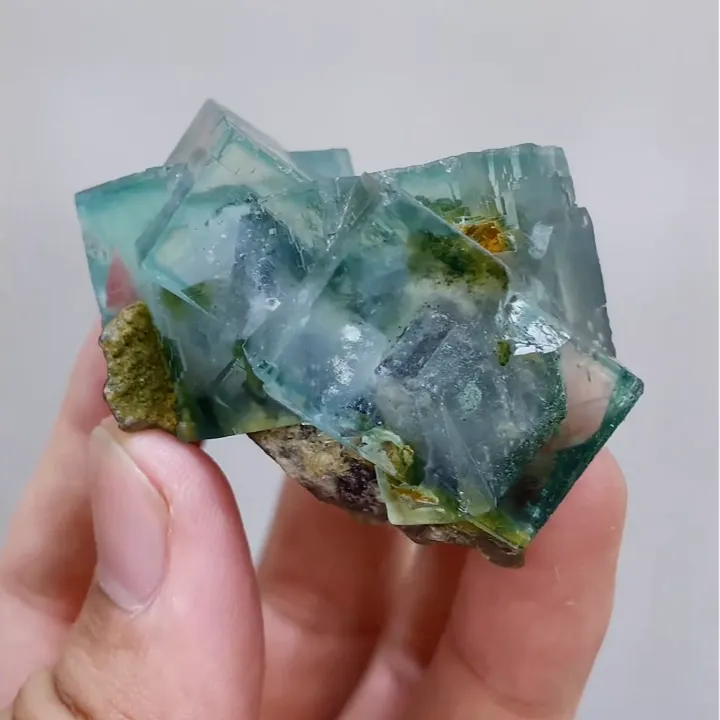 Natural Green Cubic Fluorite, Mineral Specimen:Xianghualing,Hunan (45*55*30mm) - image 7