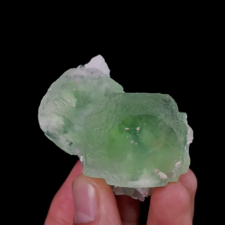 Natural Green Cubic Fluorite, Mineral Specimen:Xianghualing,Hunan (50*35*30MM) image