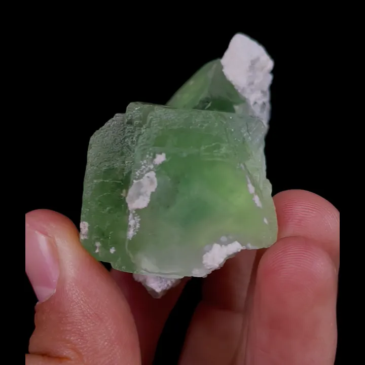 Natural Green Cubic Fluorite, Mineral Specimen:Xianghualing,Hunan (50*35*30MM) - image 6