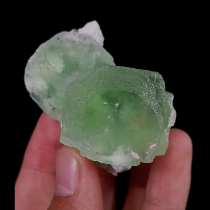 Natural Green Cubic Fluorite, Mineral Specimen:Xianghualing,Hunan (50*35*30MM) - image 7