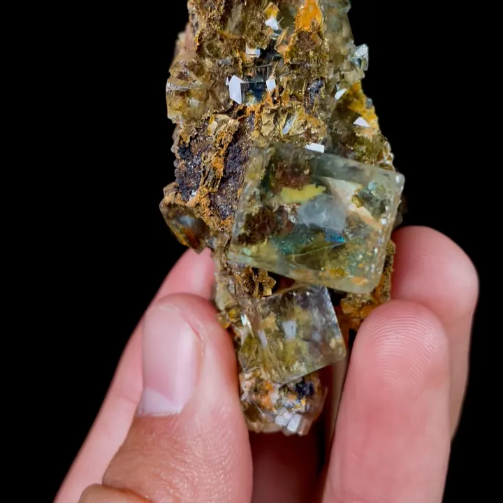 Natural Green Cubic Fluorite, Mineral Specimen:Xianghualing,Hunan (60*25*35MM) - image 4