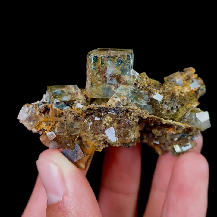 Natural Green Cubic Fluorite, Mineral Specimen:Xianghualing,Hunan (60*25*35MM) - image 5