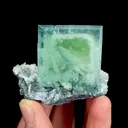 Natural Green Cubic Fluorite, Mineral Specimen:Xianghualing,Hunan (60*45*40MM) - image 1