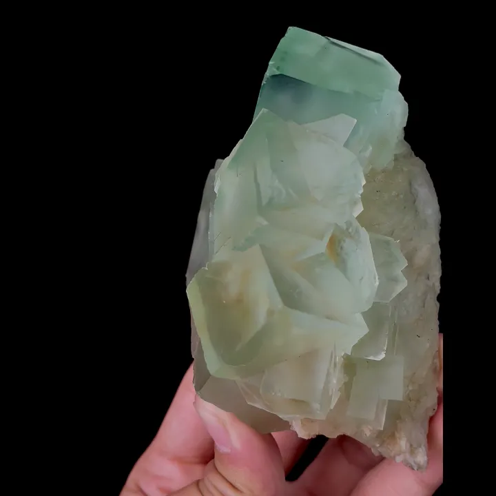 Natural Green Cubic Fluorite, Mineral Specimen:Xianghualing,Hunan (70*110*70MM) image